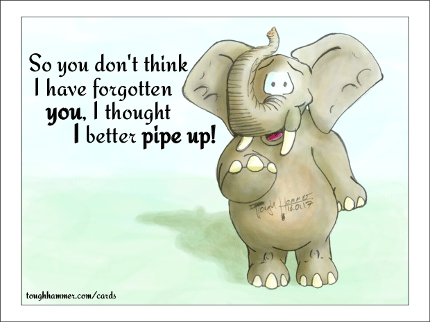 So you don't think I have forgotten you, I thought I better pipe up!